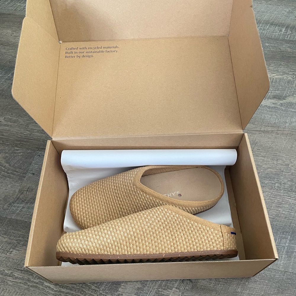Rothy's Beige Woven Slippers